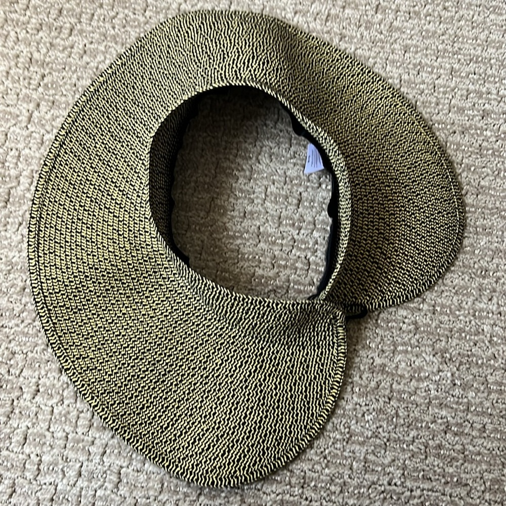 l*space Straw Visor in Natural Tan and Black